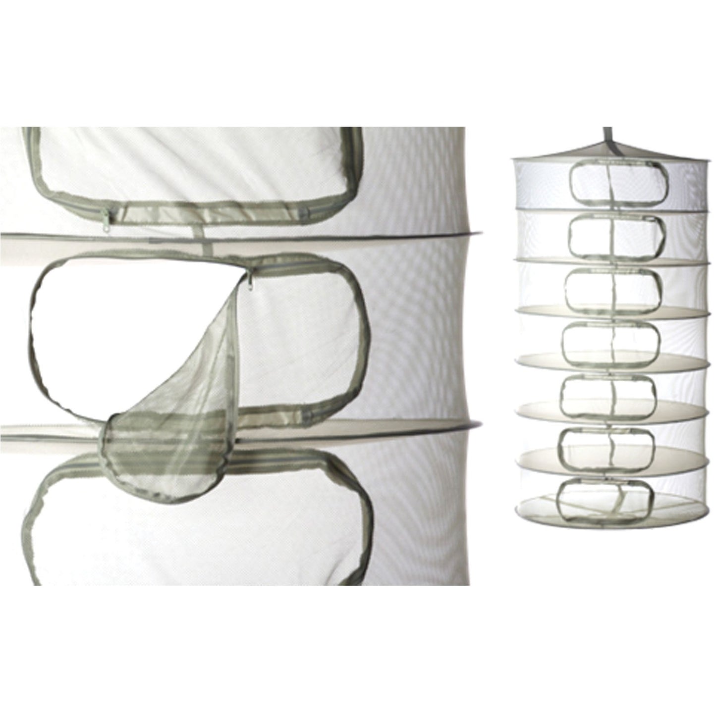 Dry Rack Closed U Shaped Zipper Opening 24\" - 8 Rack
